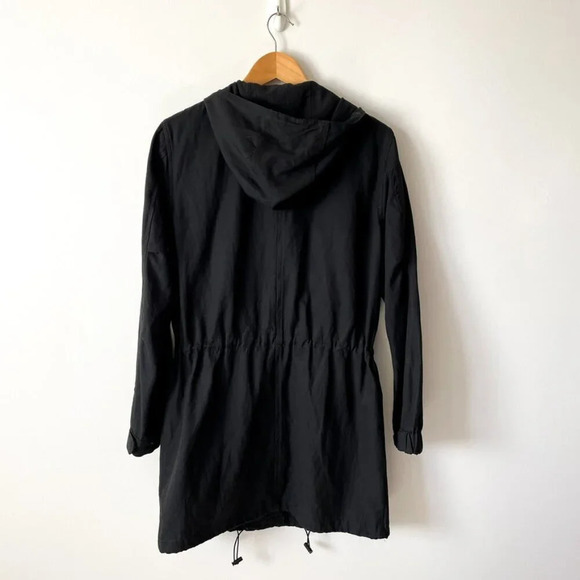 Aritzia Community Anorak Long Hooded Jacket Coat Black Size Small - Picture 4 of 6